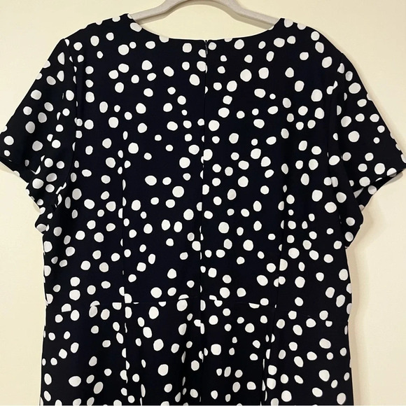 VINCE CAMUTO Polka Dot Vintage 50s Look Preppy Aline Skirt Minidress - Picture 12 of 13